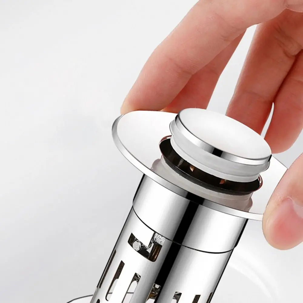 Sink Drain Stopper with Anti-Clog Filter and Trap