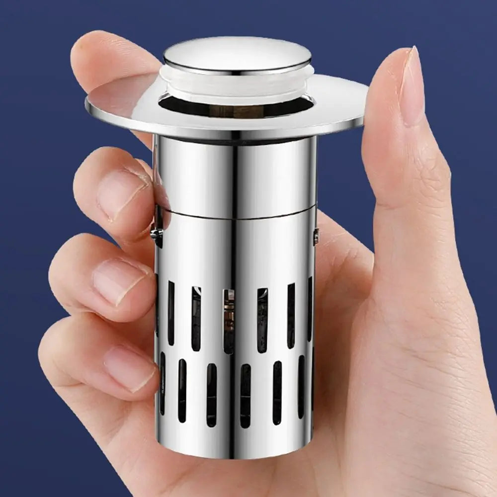 Sink Drain Stopper with Anti-Clog Filter and Trap